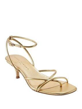 130$ Marc Fisher Ltd Ballen Buckled Ankle Strap Sandals Women's Size 6 Gold
